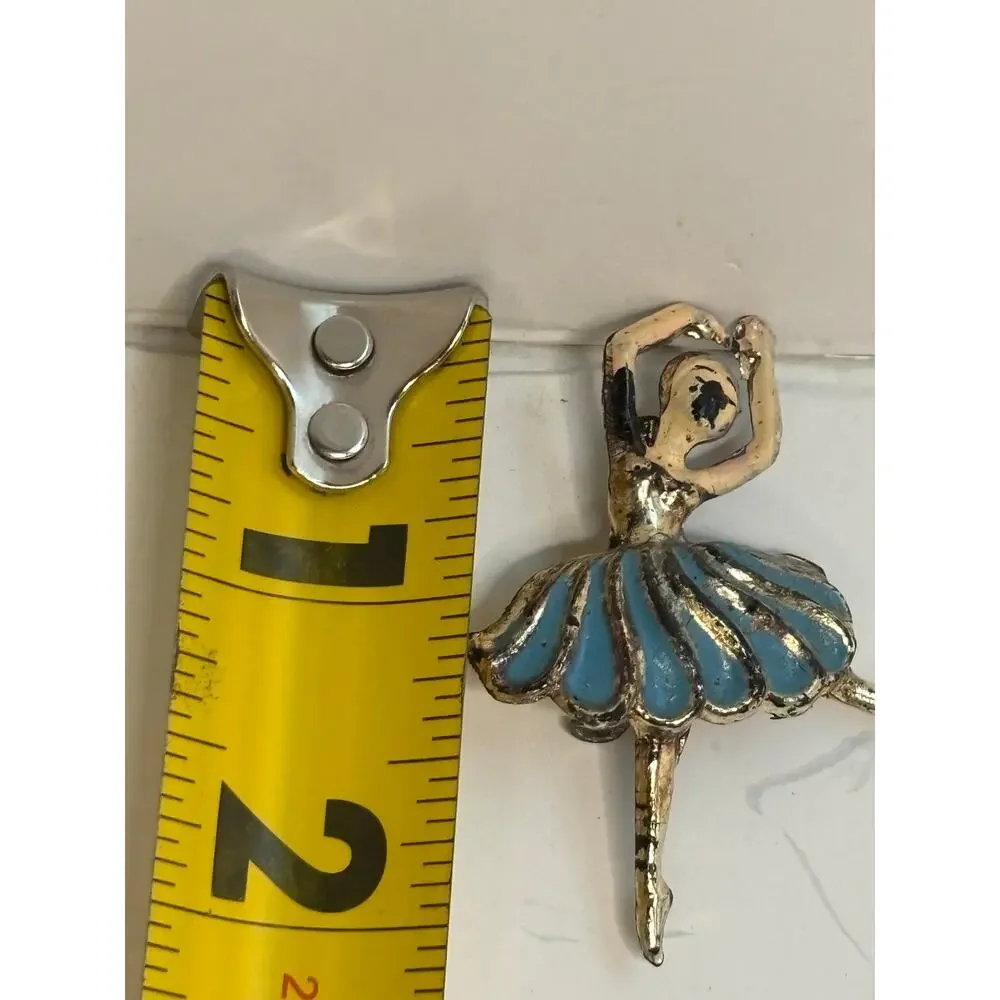 Vintage Mid Century Ballerina Pins Plastic Dance Accessories Set of 2 AS IS